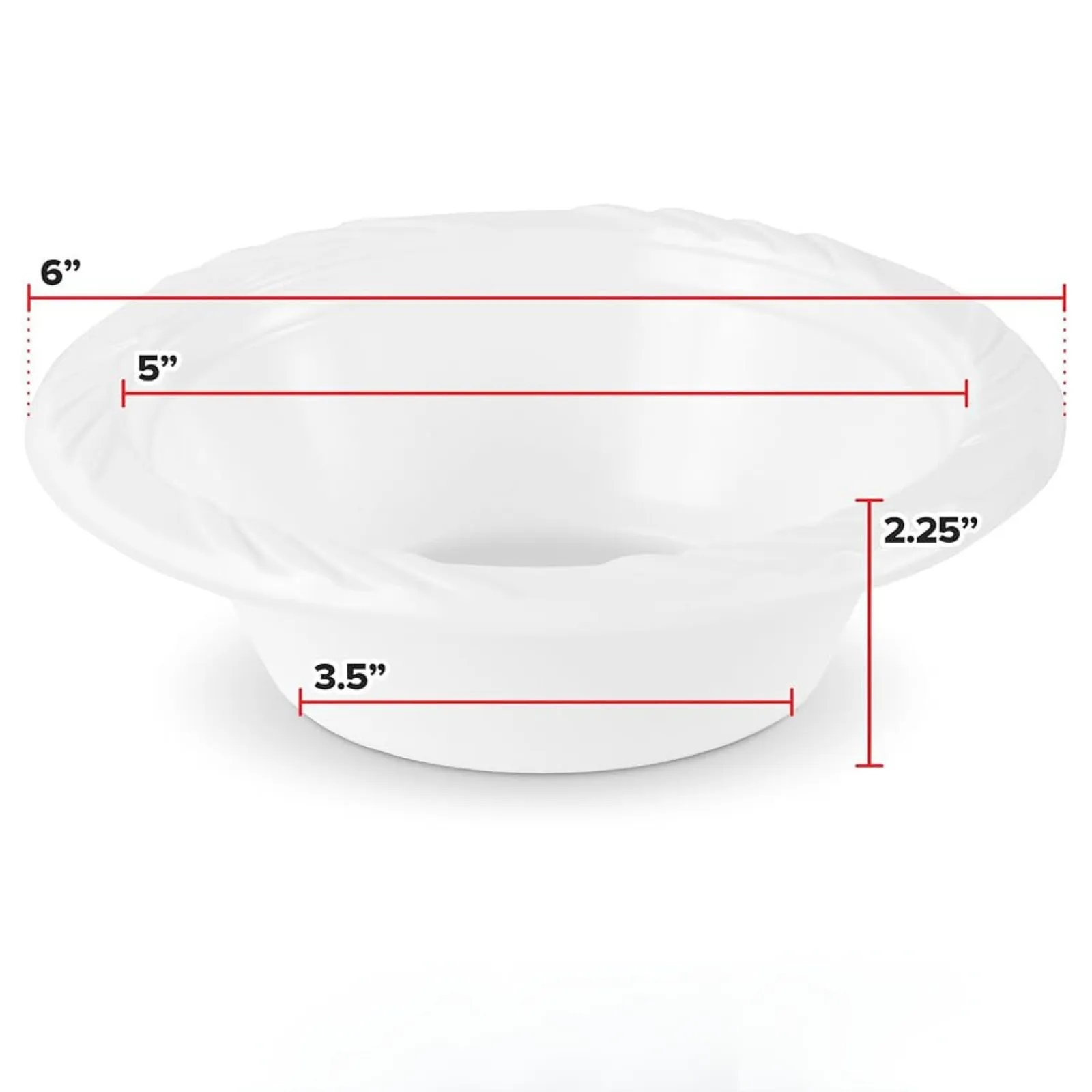 *WHOLESALE* 12 oz. Disposable and Lightweight White Dessert Bowls | 800 ct/case