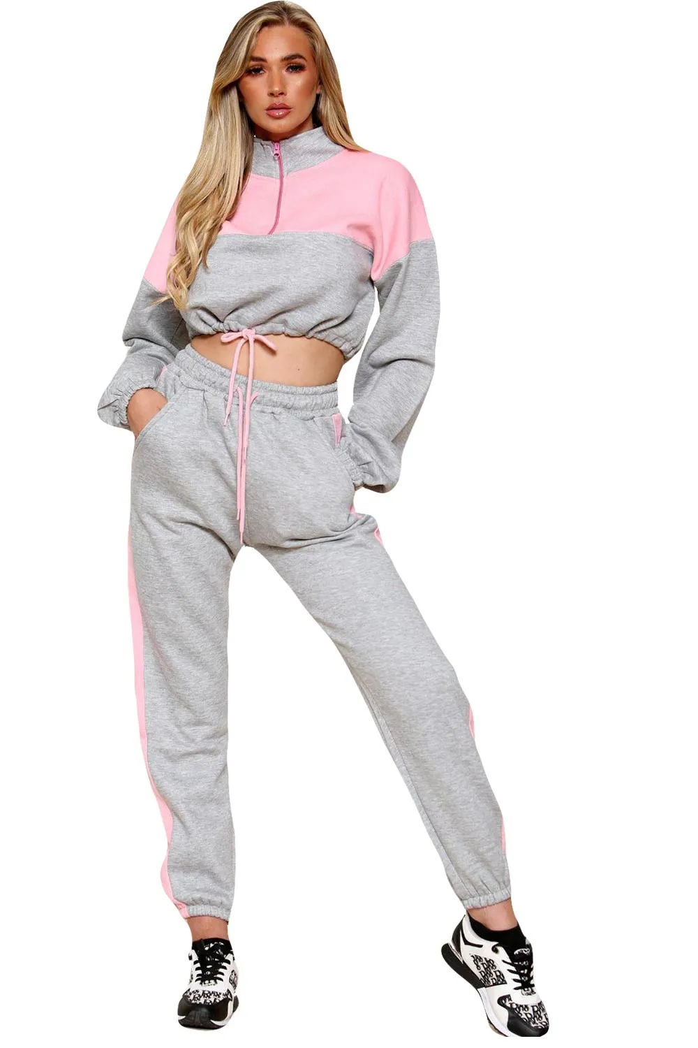 Women Long Sleeve Tracksuit Lounge Set - S/M